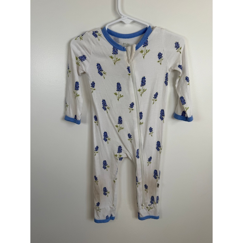 Kyte Baby Bluebonnet Bamboo Zip Romper 6-12 Months